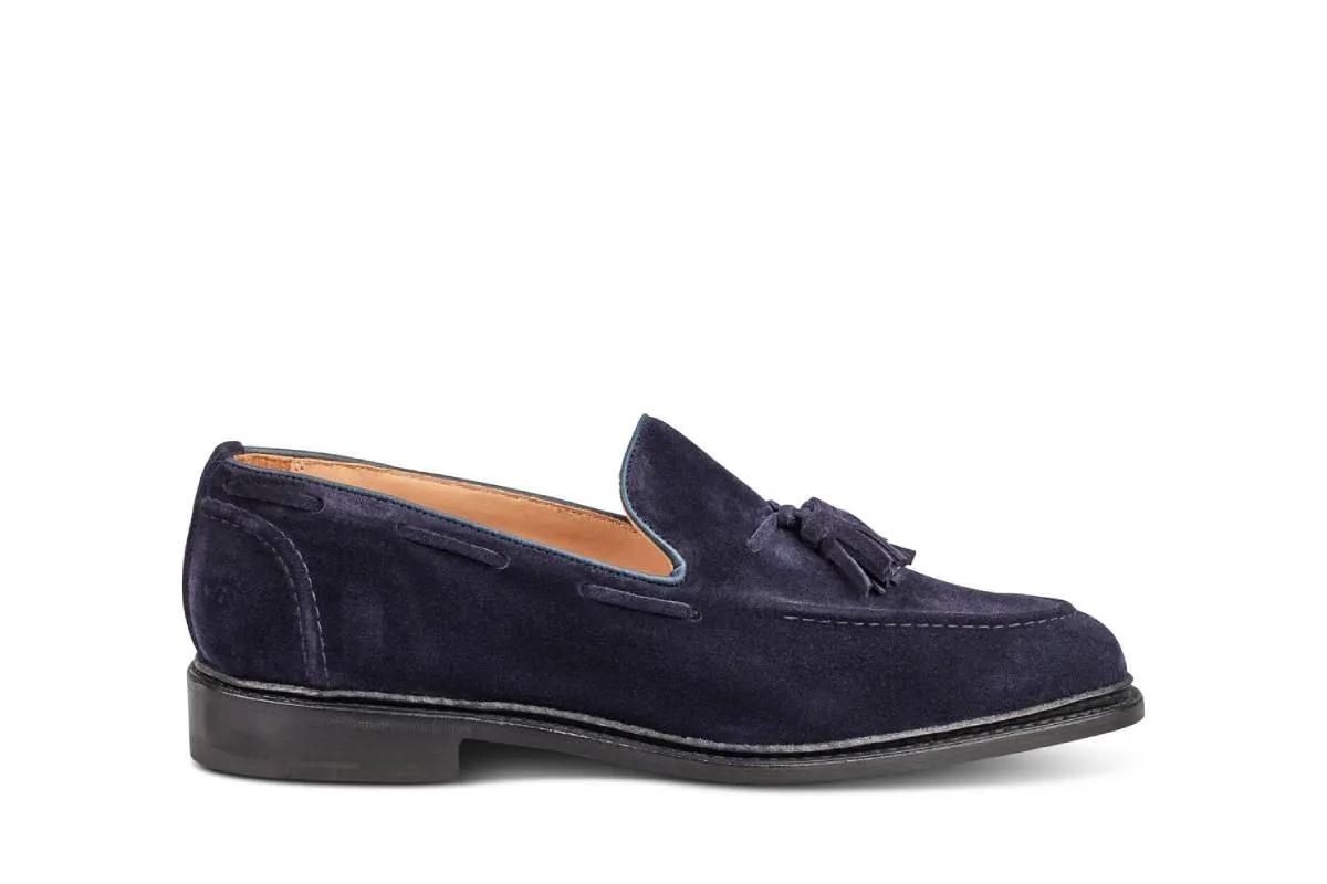 Elton Tassel Loafer - Navy Suede