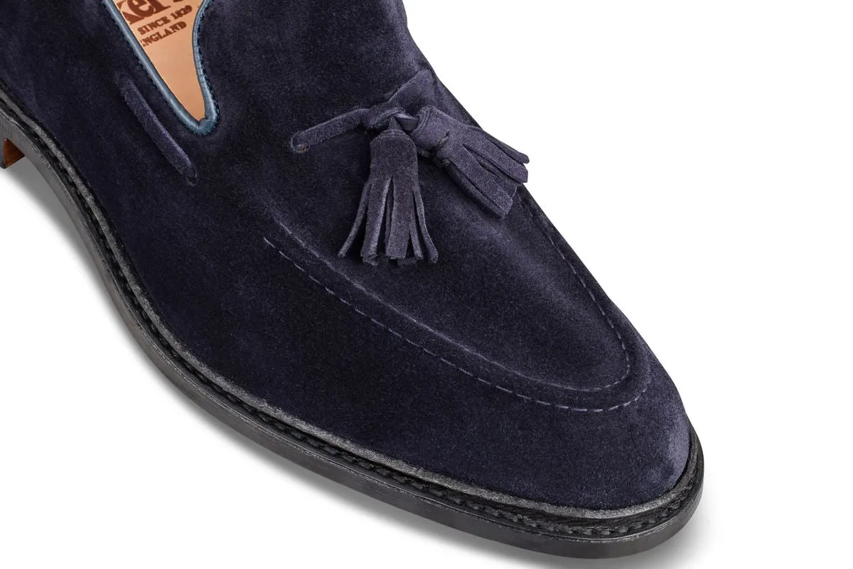 Elton Tassel Loafer - Navy Suede