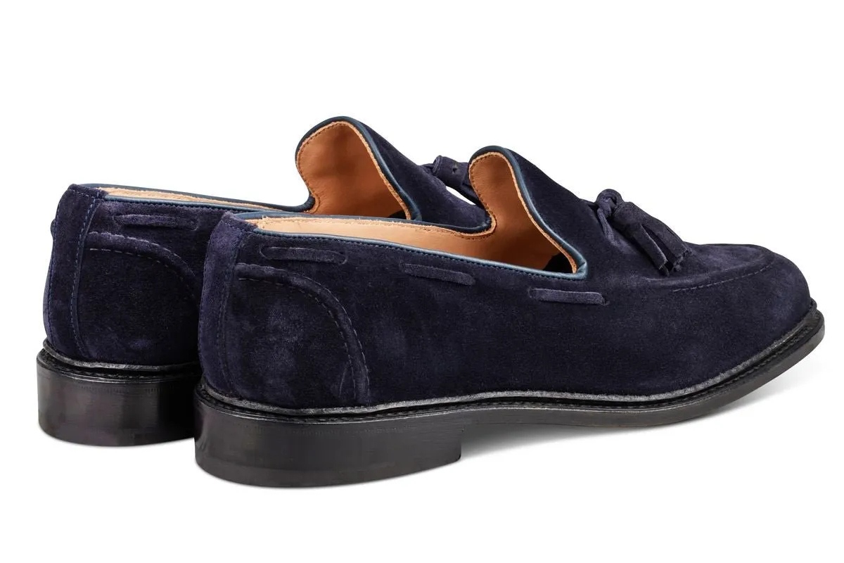 Elton Tassel Loafer - Navy Suede