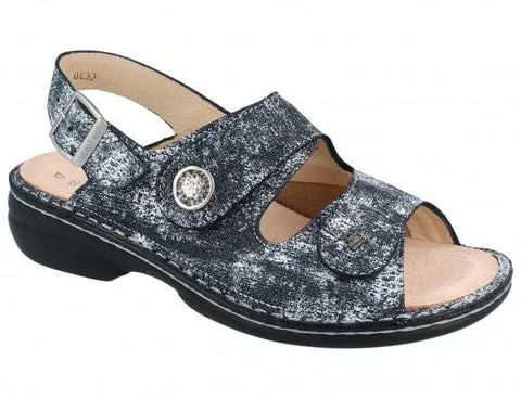 Finn Comfort Womens Isera Sandals - Isotta Stretch Camo Marine