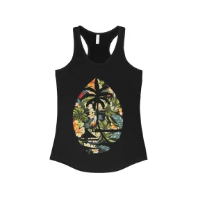 Floral Guam Tank womens Racerback