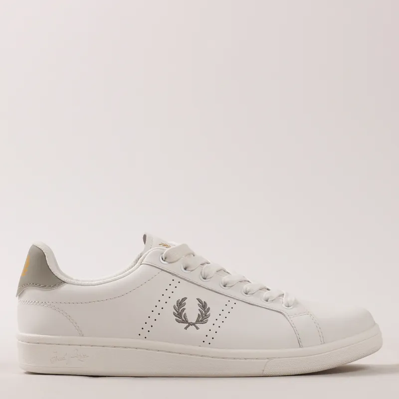 Fred Perry Snow White B721 Leather Trainers