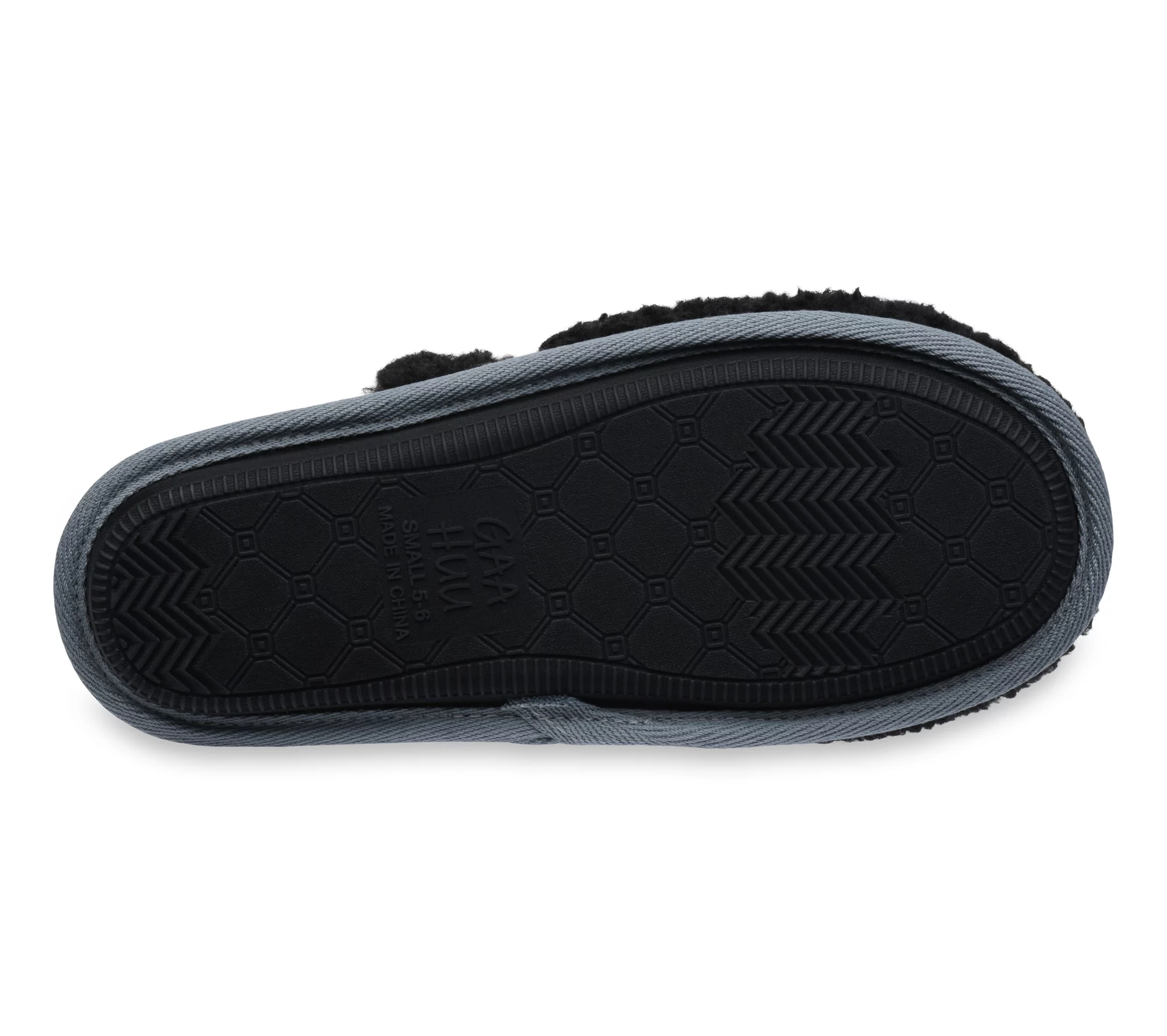 GaaHuu Indoor/Outdoor Memory Foam Trim Detail Scuff Slipper