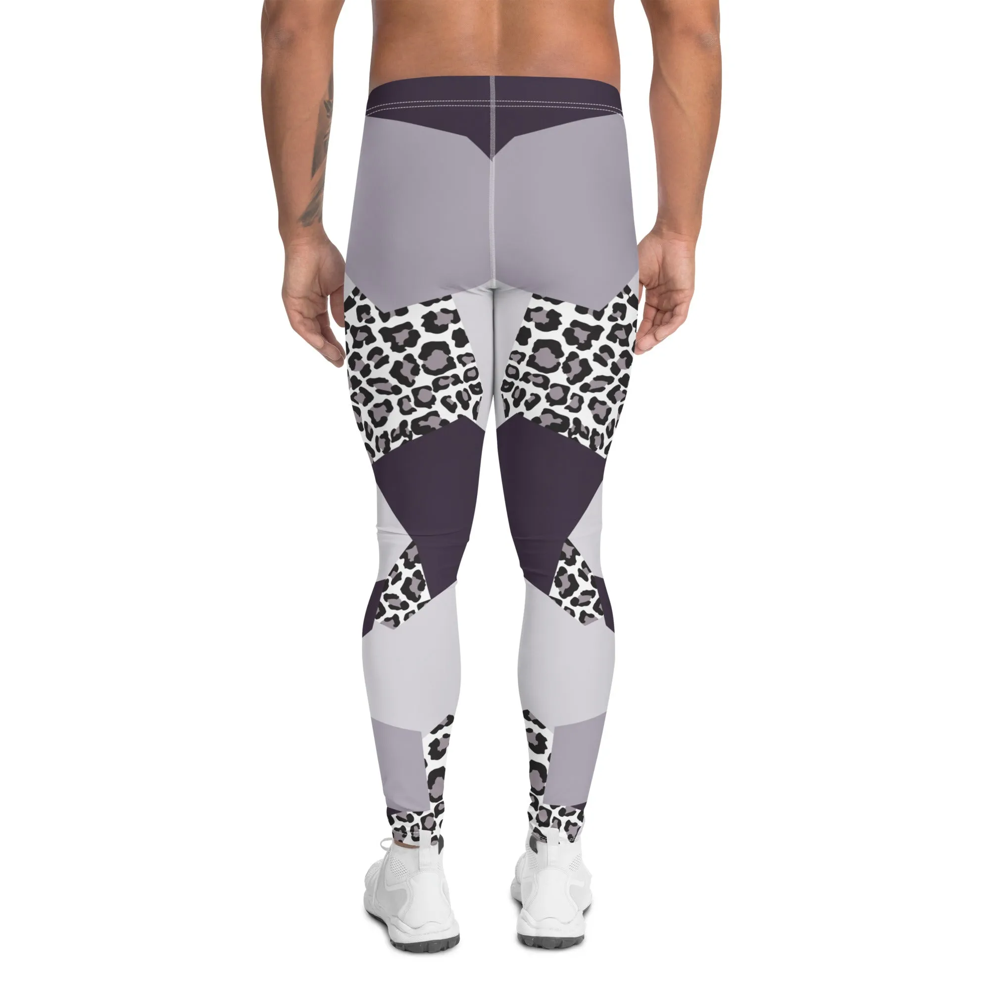 Geometric Animal Print Men's Leggings