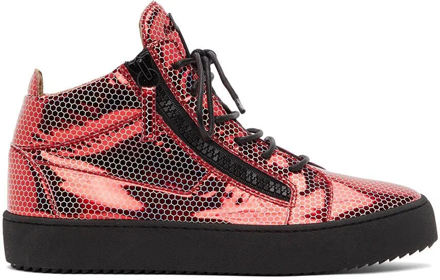 Giuseppe Zanotti Red Kriss High Sneakers