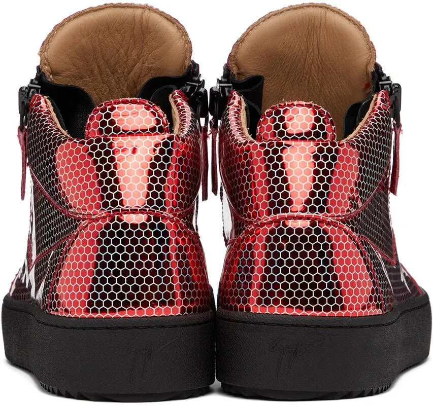 Giuseppe Zanotti Red Kriss High Sneakers