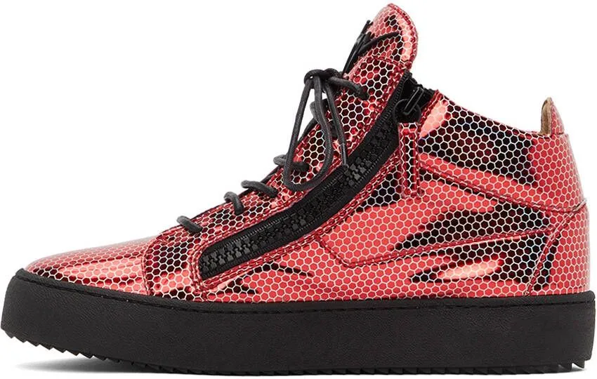 Giuseppe Zanotti Red Kriss High Sneakers