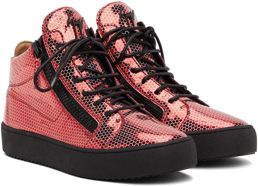 Giuseppe Zanotti Red Kriss High Sneakers