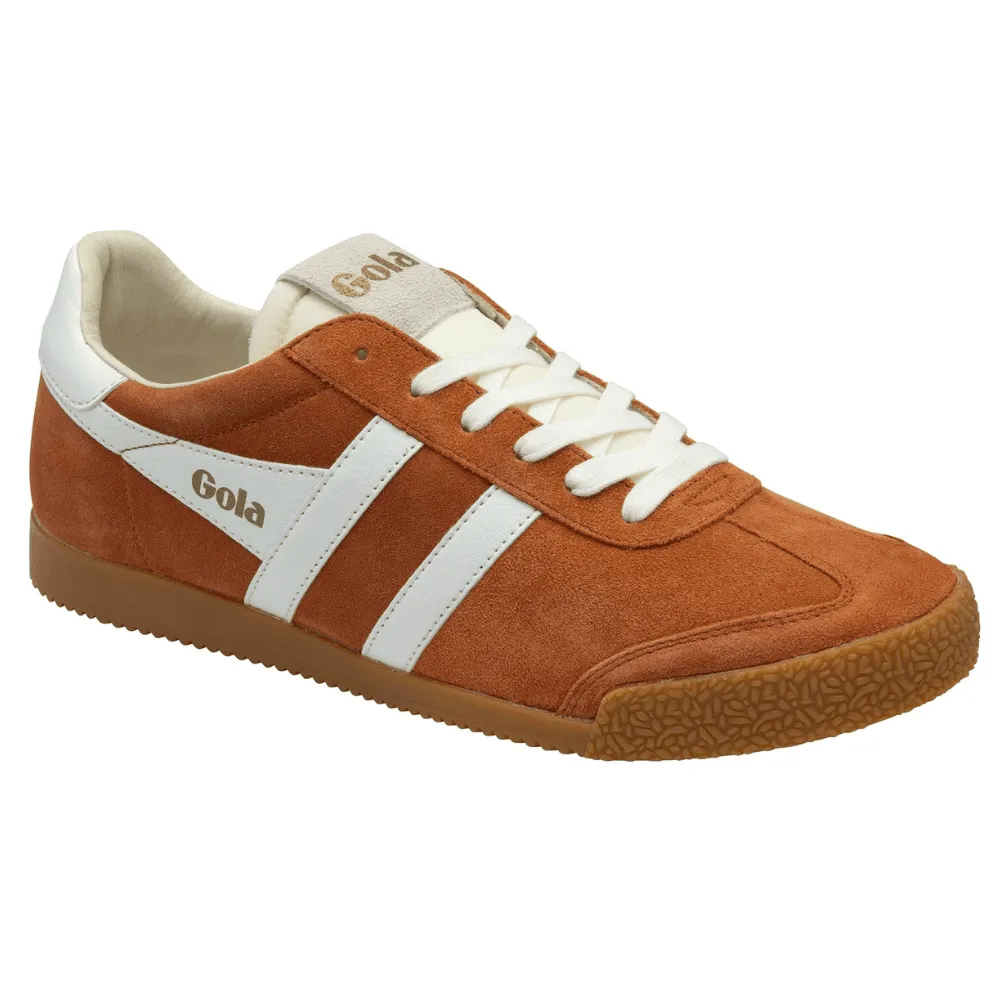 Gola ELAN Burnt Orange and White Suede Trainers