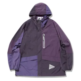 Gramicci x And Wander Women's Patchwork Wind Hoodie Multi Purple