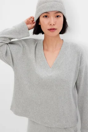 Grey Cosy Rib Jumper