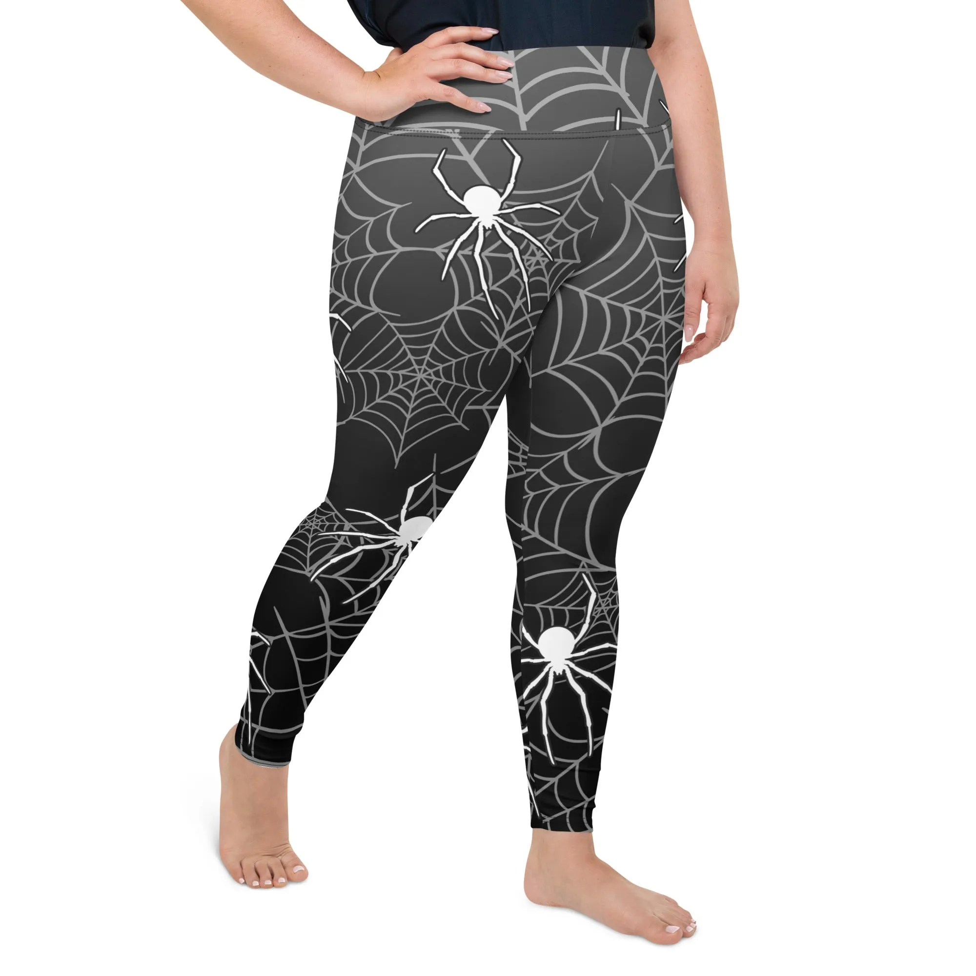 Halloween Spiderwebs Plus Size Leggings