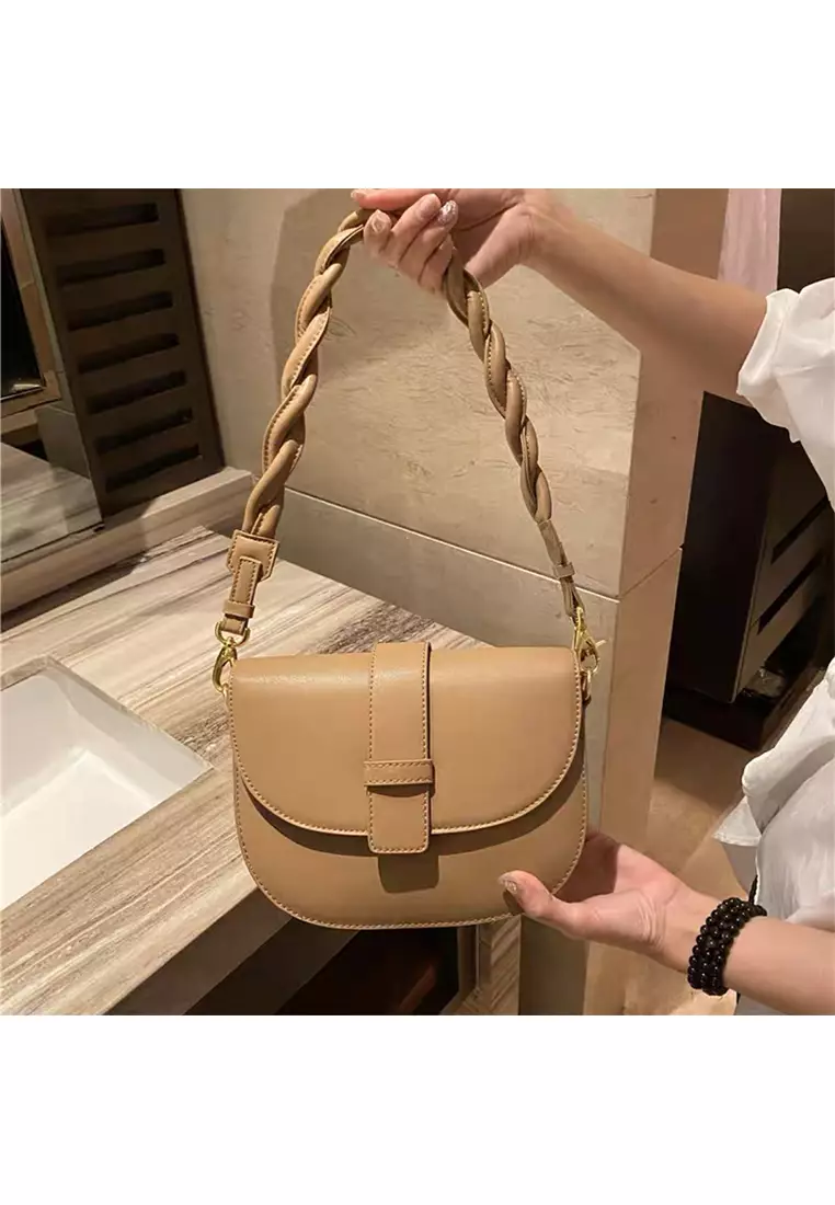 HAPPY FRIDAYS Pure Leather Shoulder Saddle Bag GY-88692