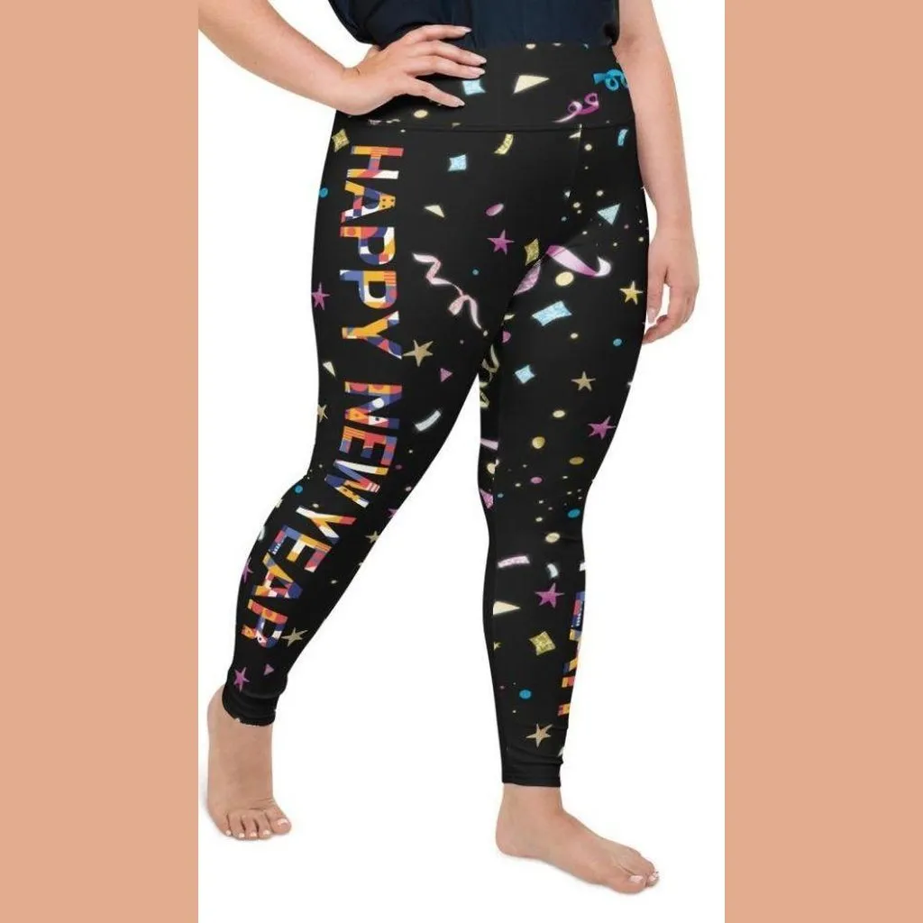 Happy New Year Plus Size Leggings