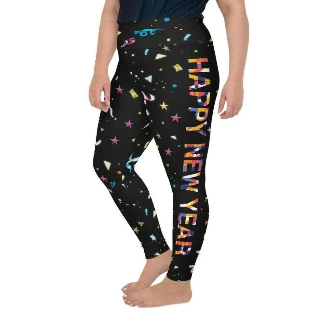 Happy New Year Plus Size Leggings