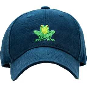 Harding Lane Frog Baseball Hat, Navy