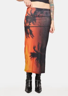 Holiday Sunset Maxi Skirt-