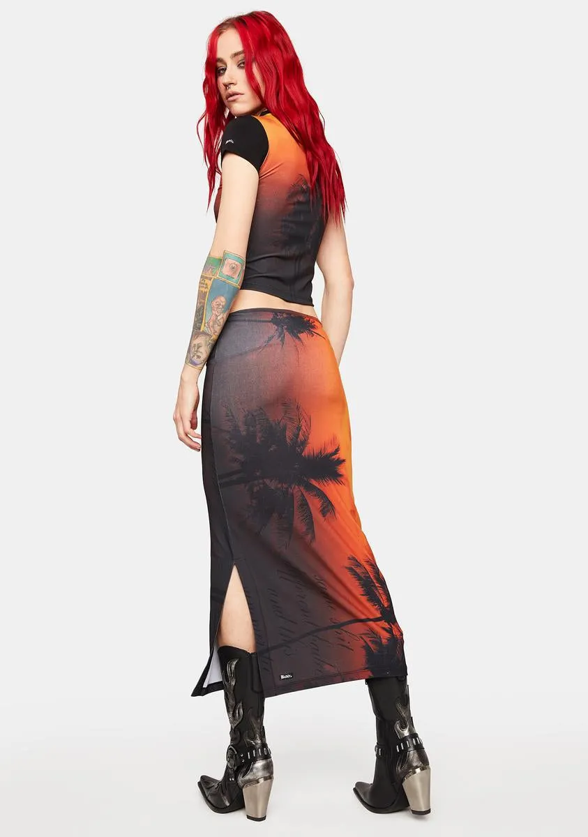 Holiday Sunset Maxi Skirt-