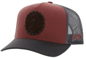 Hooey Spur Trucker Hat in Salmon & Grey