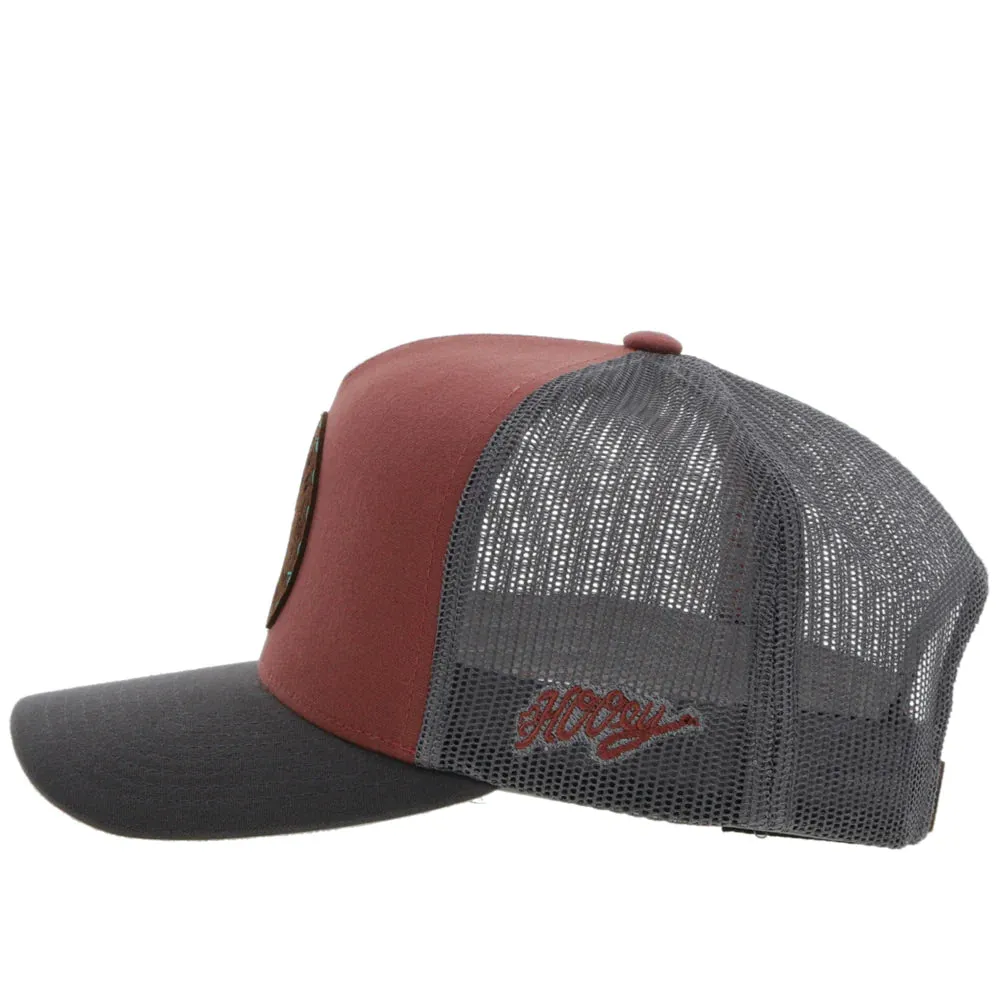 Hooey Spur Trucker Hat in Salmon & Grey