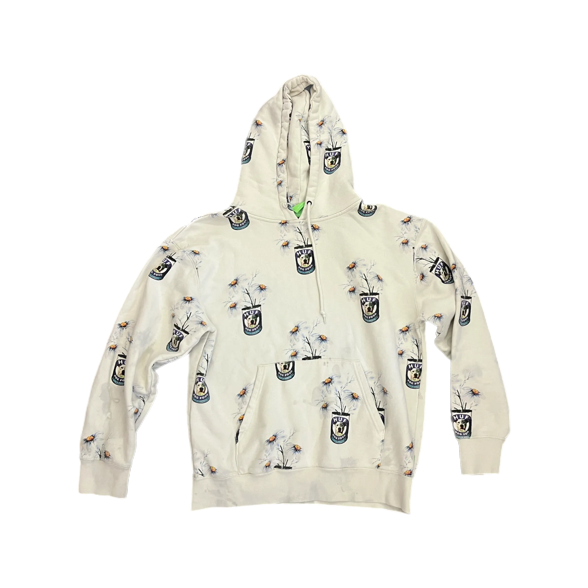 HUF Dog Food All Over Print Hoodie - Size Large