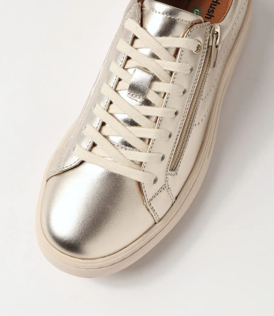 HUSH PUPPIES Spin W Champagne Leather Sneakers