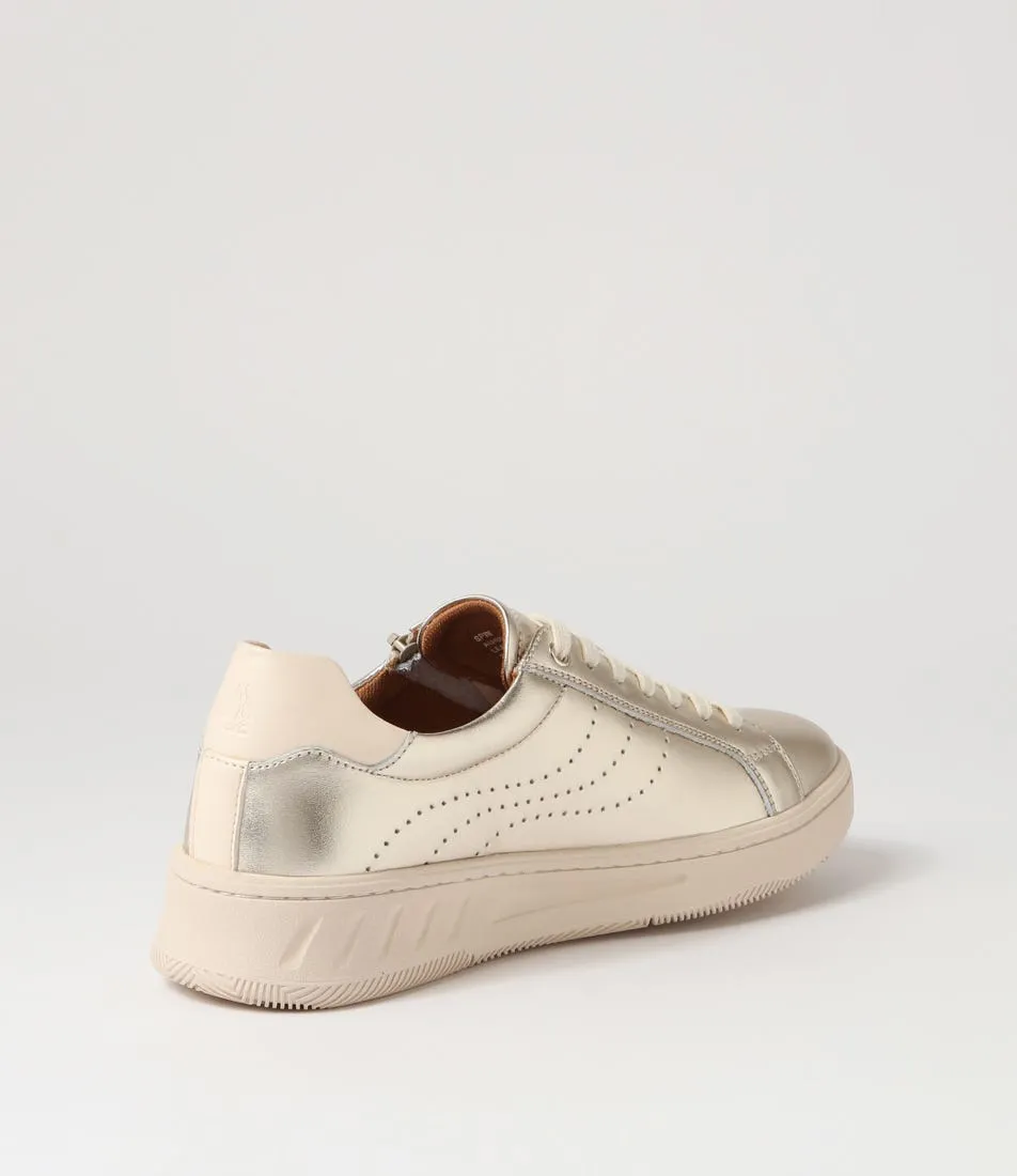 HUSH PUPPIES Spin W Champagne Leather Sneakers