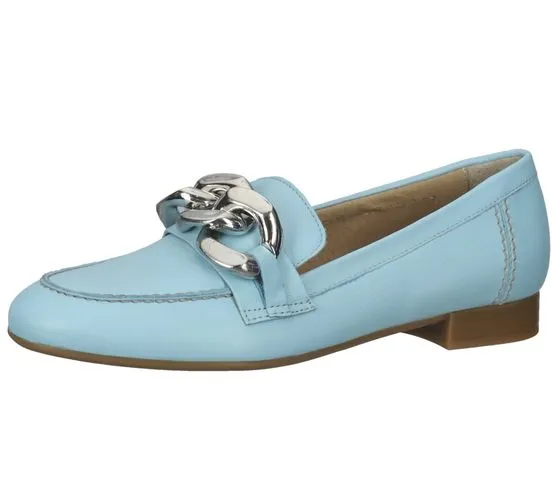 ILC Hilart Damen Echtleder-Slipper Loafer Sommer-Schuhe Schlupf-Schuhe C45-8502 -11 Blau