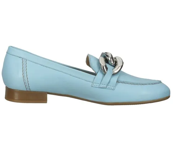 ILC Hilart Damen Echtleder-Slipper Loafer Sommer-Schuhe Schlupf-Schuhe C45-8502 -11 Blau