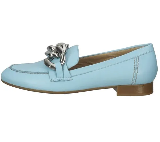 ILC Hilart Damen Echtleder-Slipper Loafer Sommer-Schuhe Schlupf-Schuhe C45-8502 -11 Blau