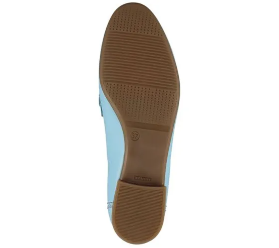 ILC Hilart Damen Echtleder-Slipper Loafer Sommer-Schuhe Schlupf-Schuhe C45-8502 -11 Blau