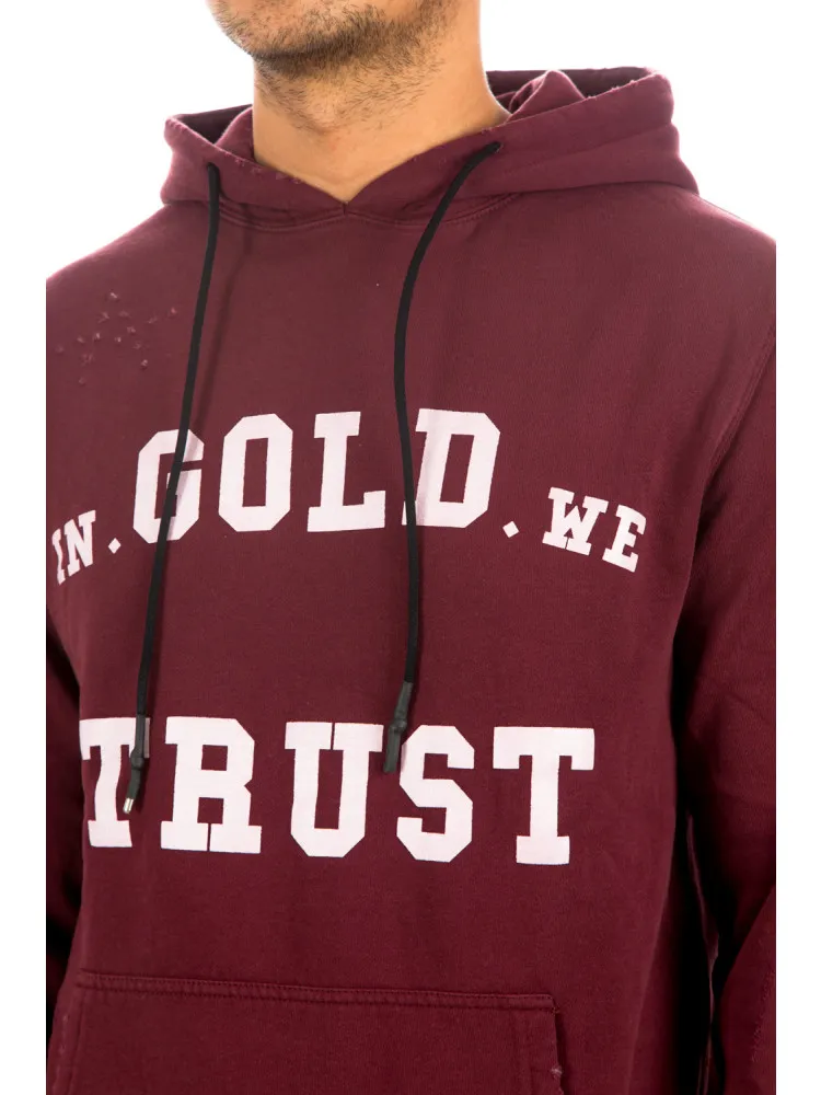 IN GOLD WE TRUST Hoodie Washed Fade Logo | Credomen