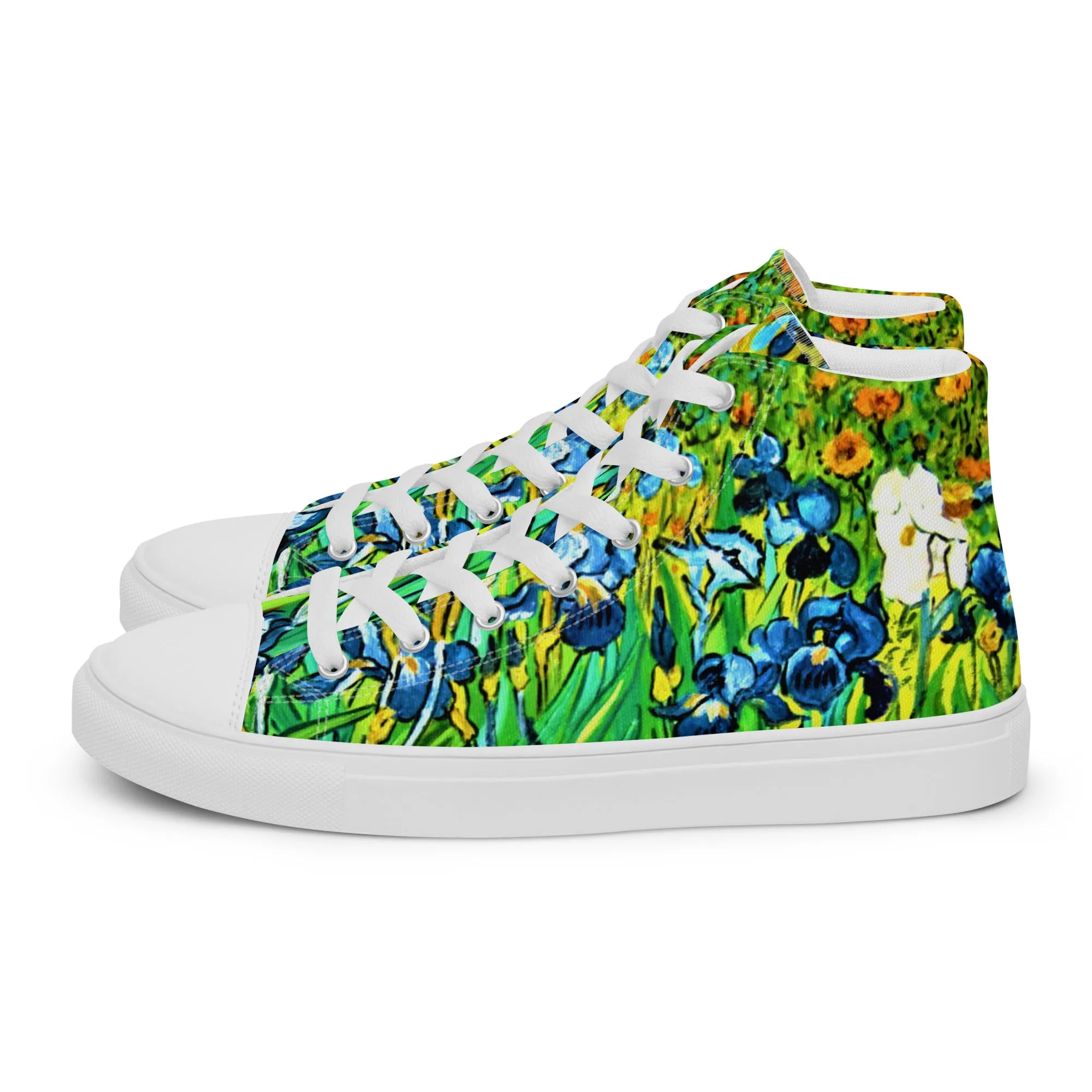 Irises by van Gogh Women’s High Top Canvas Shoes