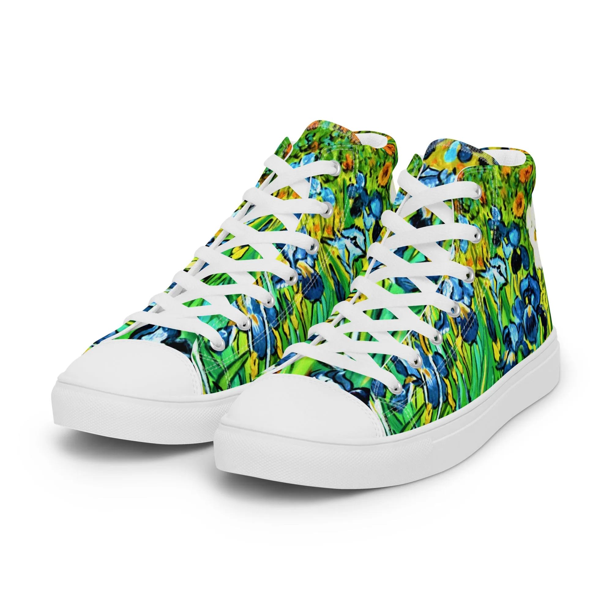 Irises by van Gogh Women’s High Top Canvas Shoes