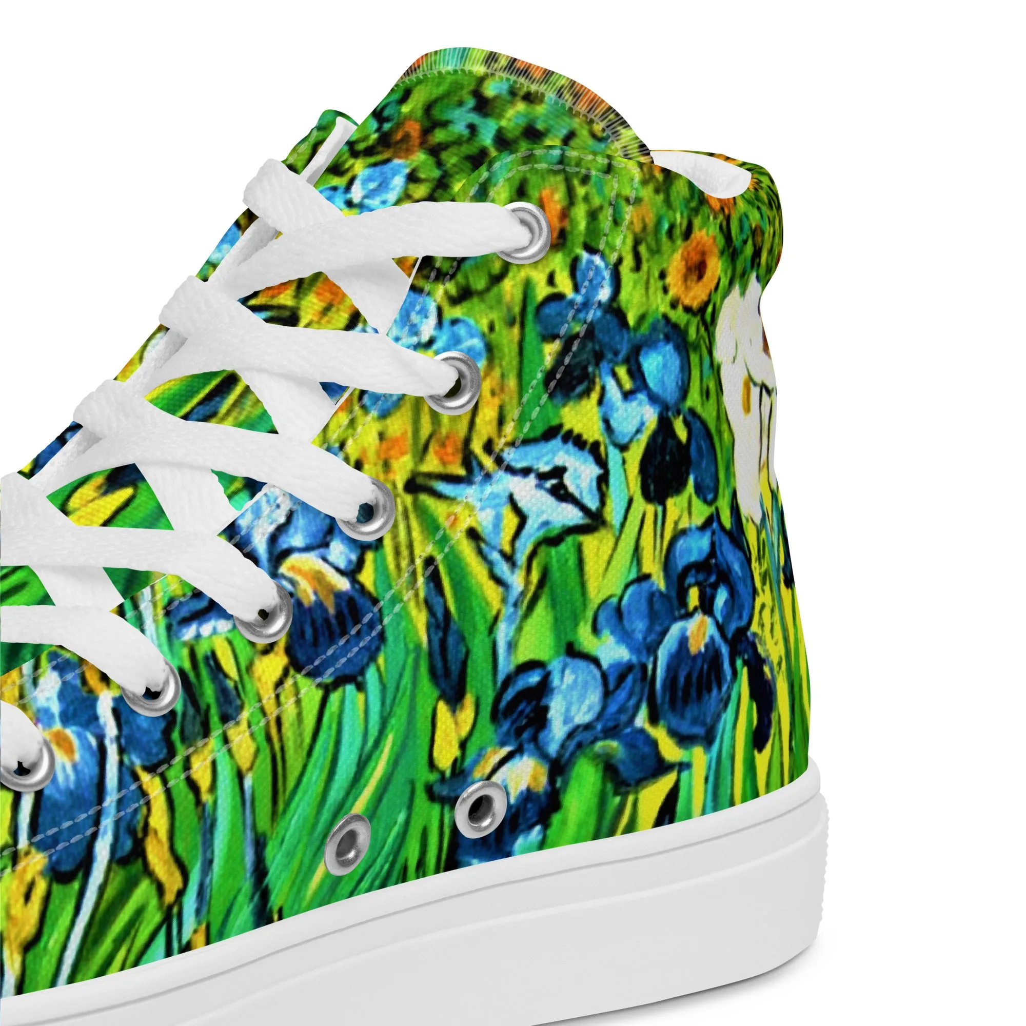 Irises by van Gogh Women’s High Top Canvas Shoes