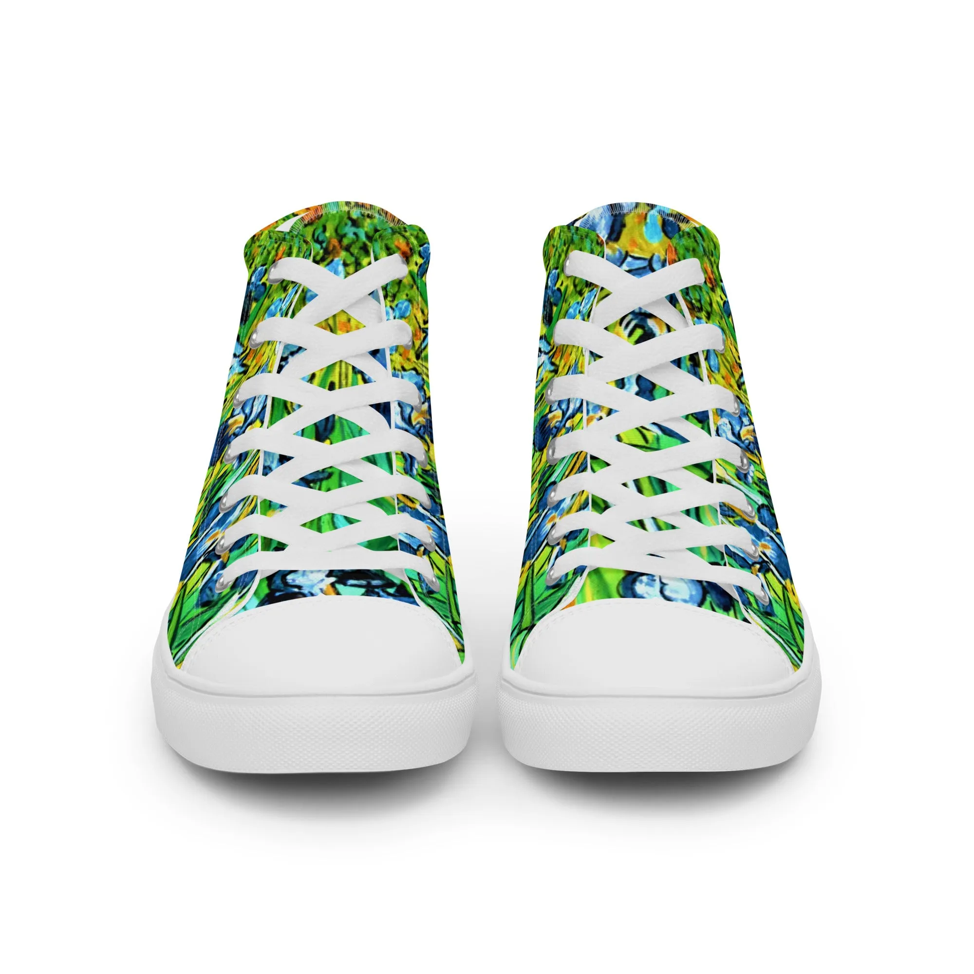 Irises by van Gogh Women’s High Top Canvas Shoes