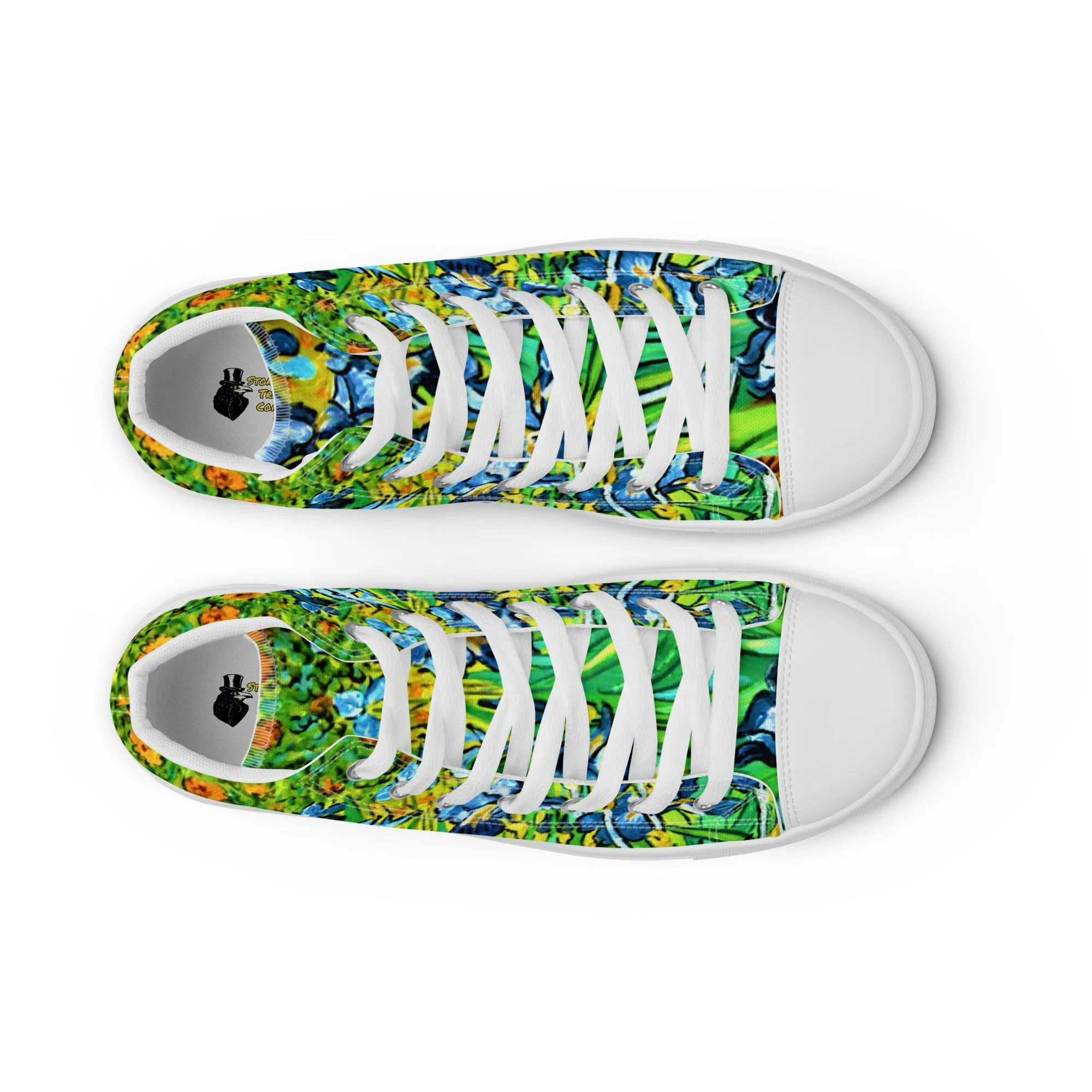 Irises by van Gogh Women’s High Top Canvas Shoes