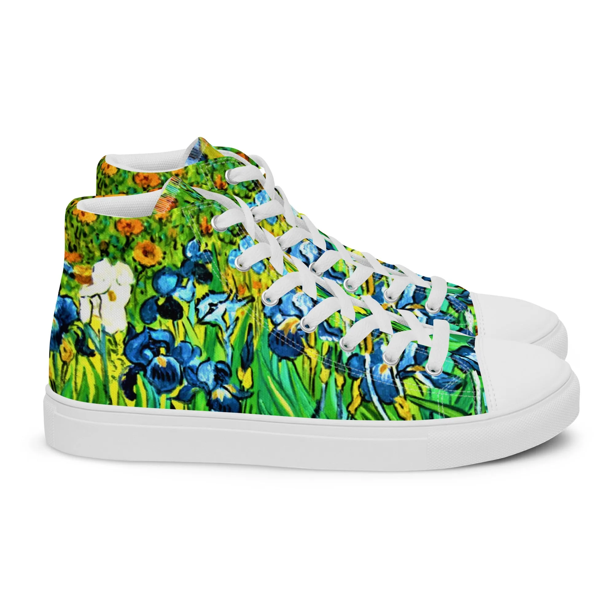 Irises by van Gogh Women’s High Top Canvas Shoes