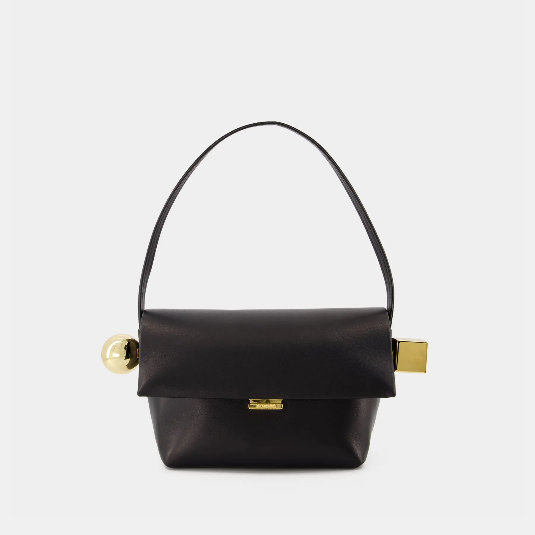 Jacquemus  Le Rond Carre Bag - Jacquemus - Leather - Black