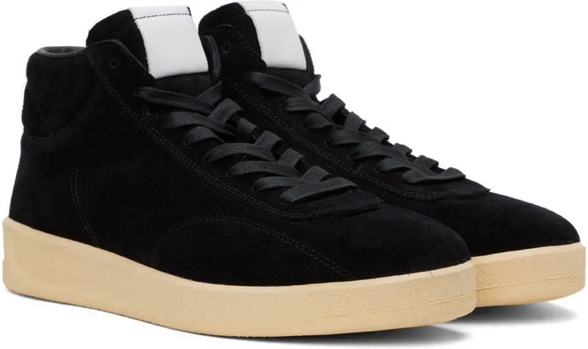 Jil Sander Black Suede High-Top Sneakers