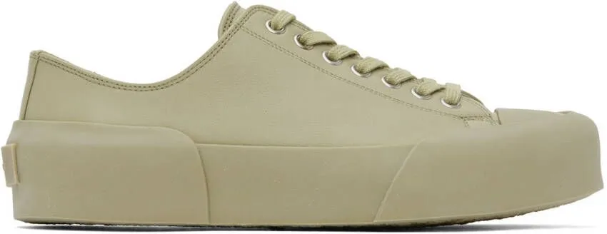 Jil Sander Green Low-Top Sneakers