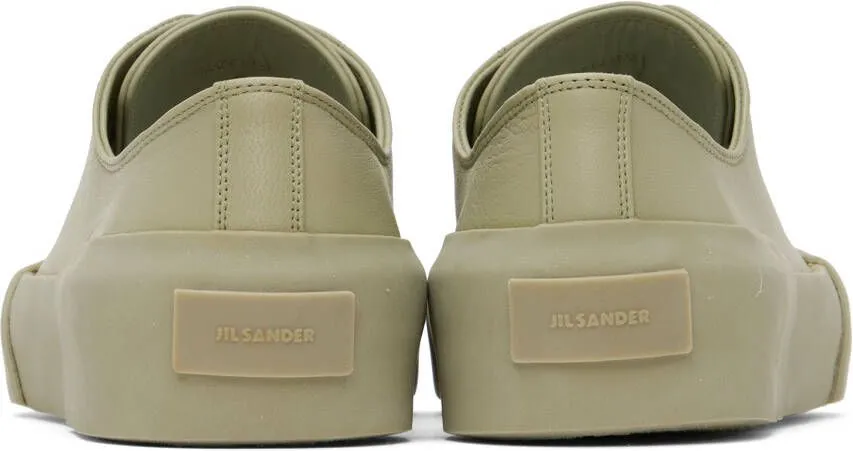 Jil Sander Green Low-Top Sneakers