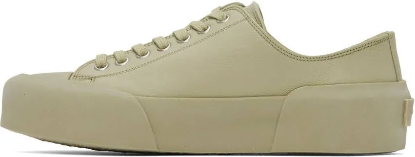 Jil Sander Green Low-Top Sneakers