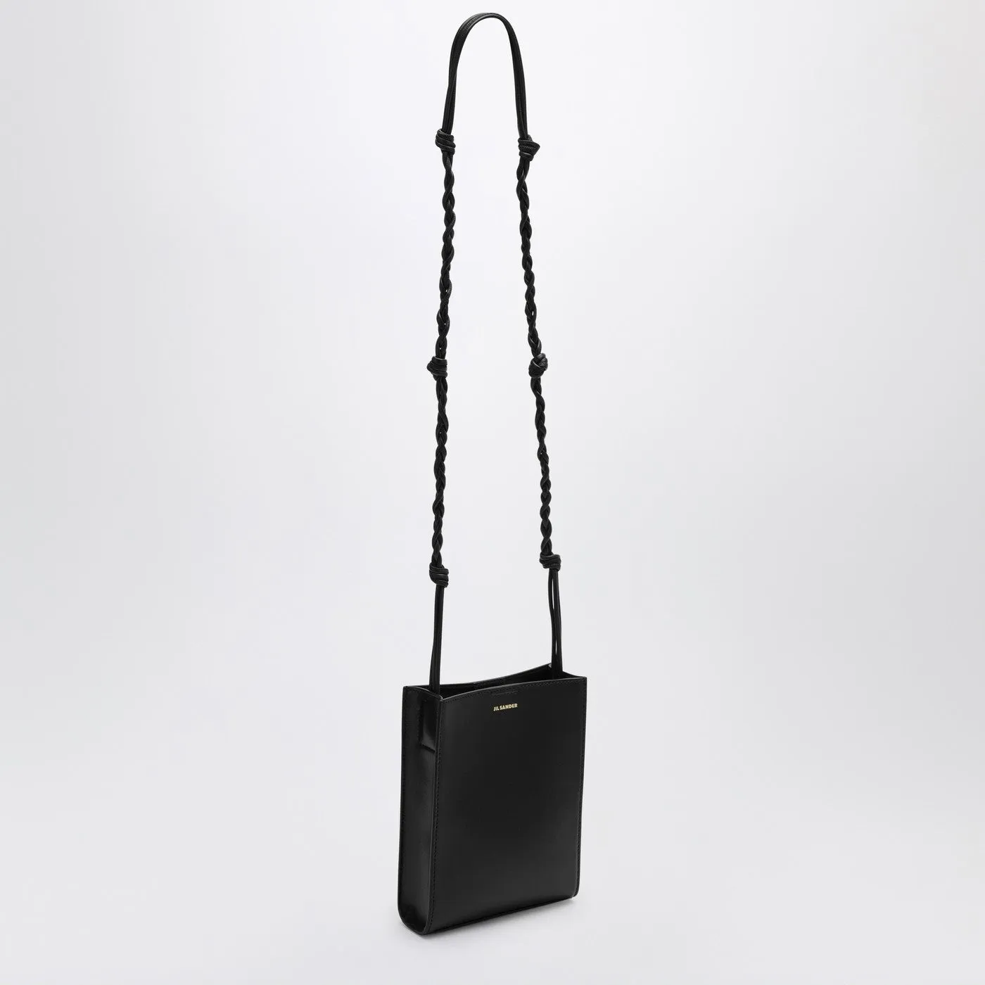 Jil Sander    Jil Sander Tangle Black Leather Shoulder Bag