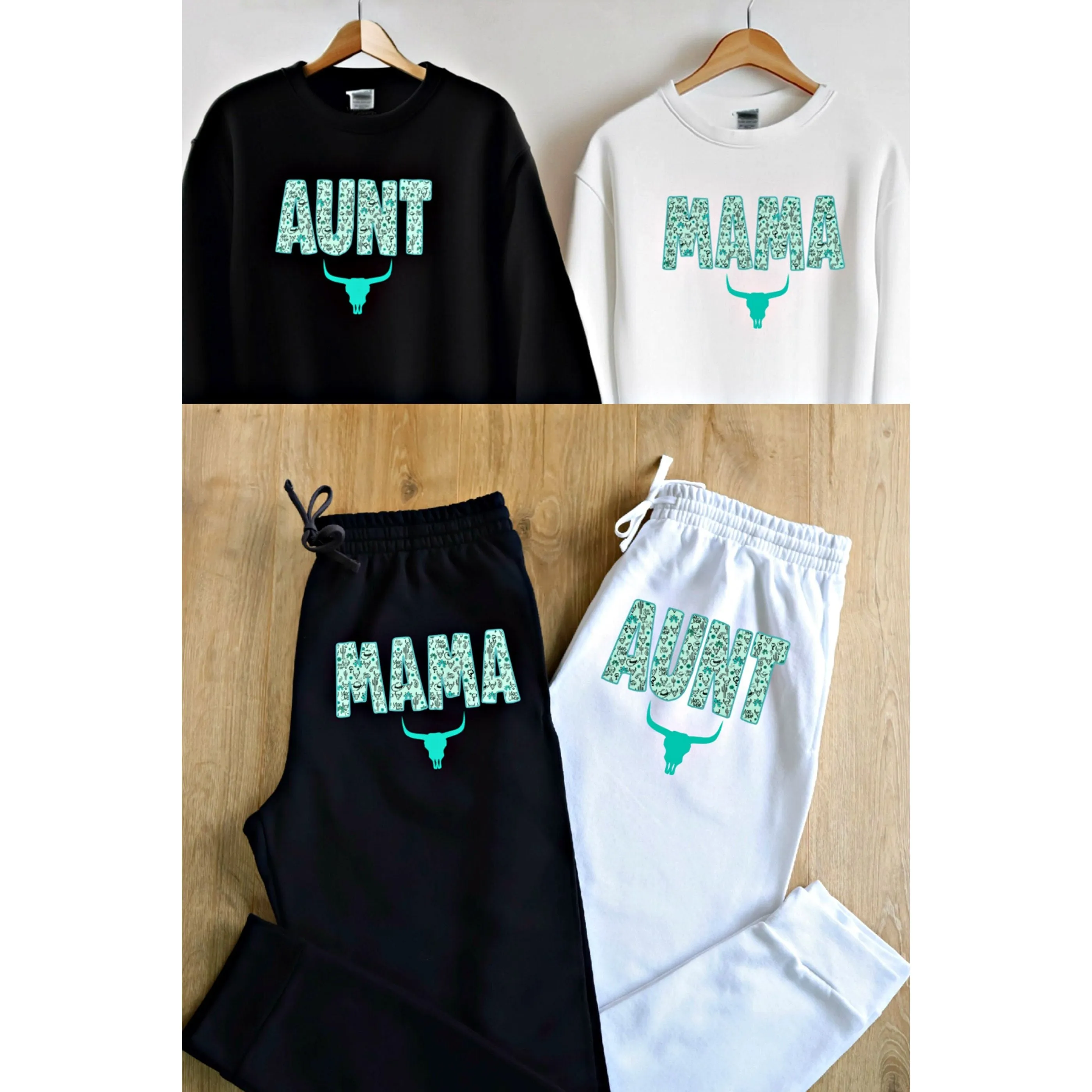 Jogger Set PICK YOUR PATTERN/NAME( with hoodie or sweatshirt)