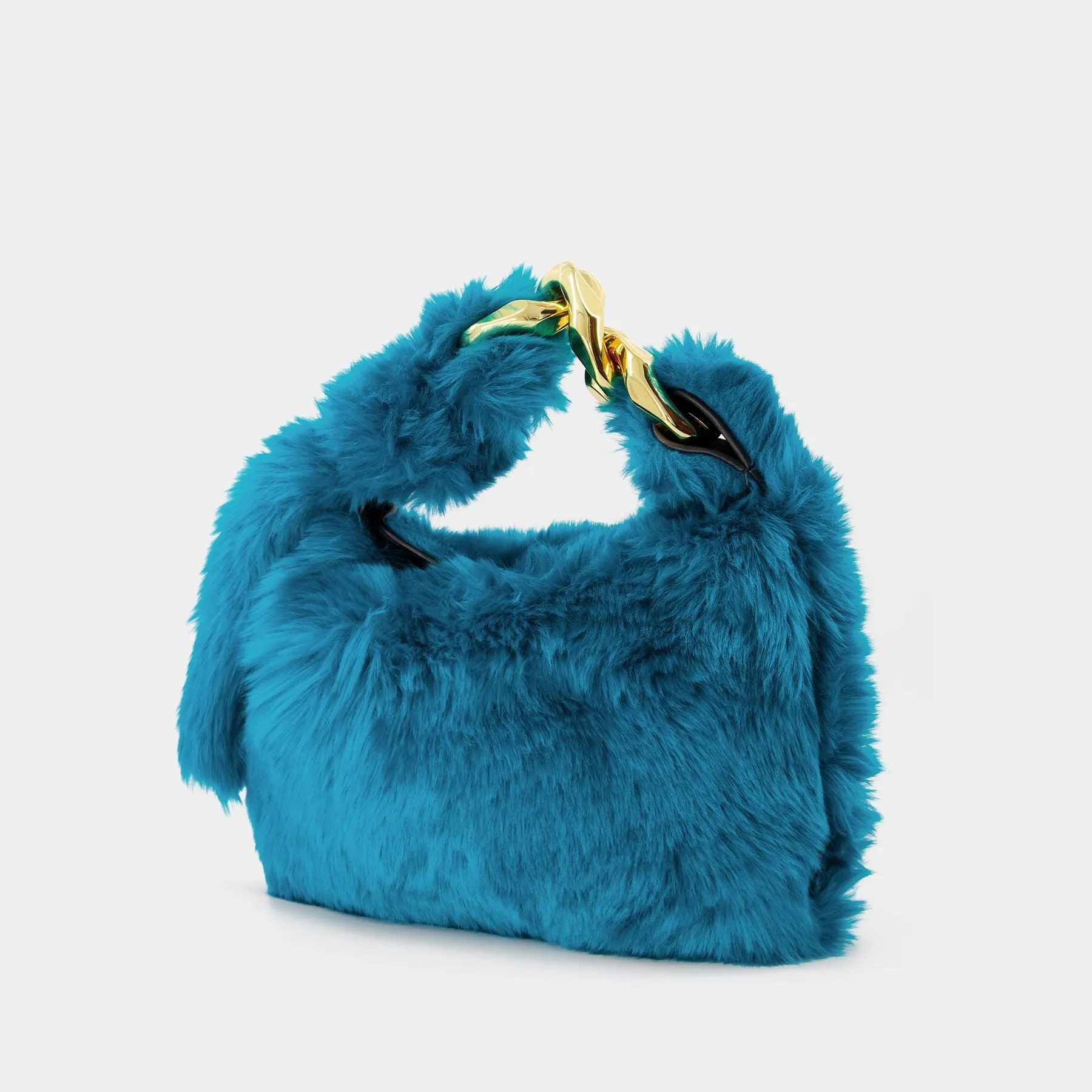 J.W. Anderson  Small Chain Hobo Bag in Blue Leather