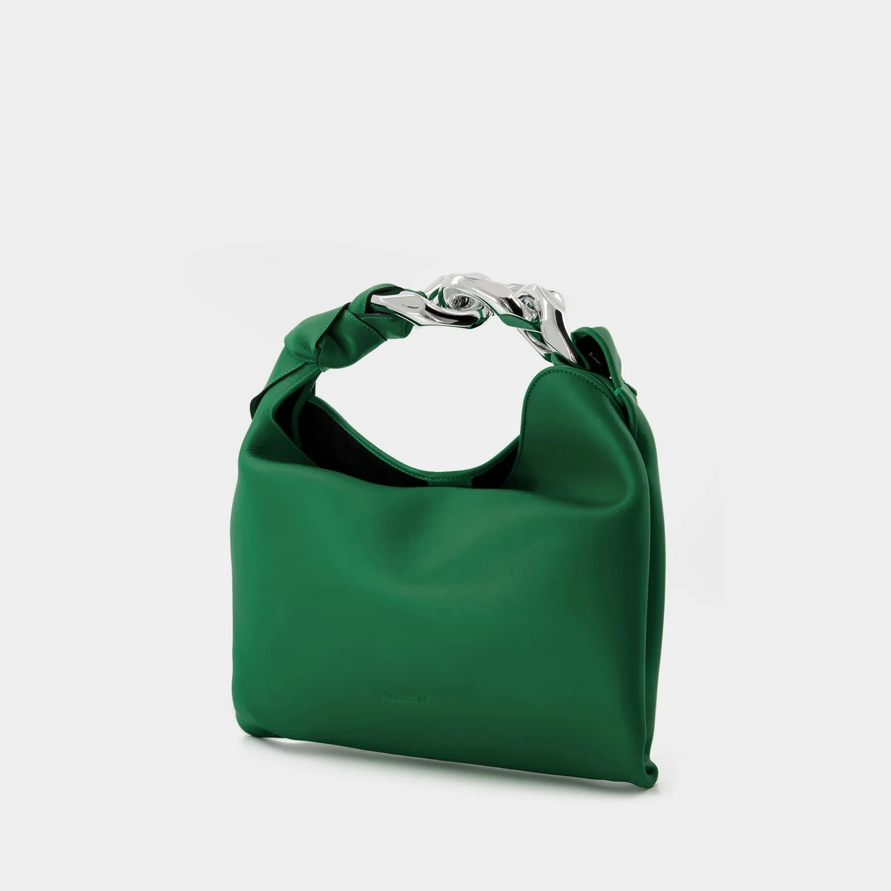 J.W. Anderson  Small Chain Hobo Bag in Green Leather