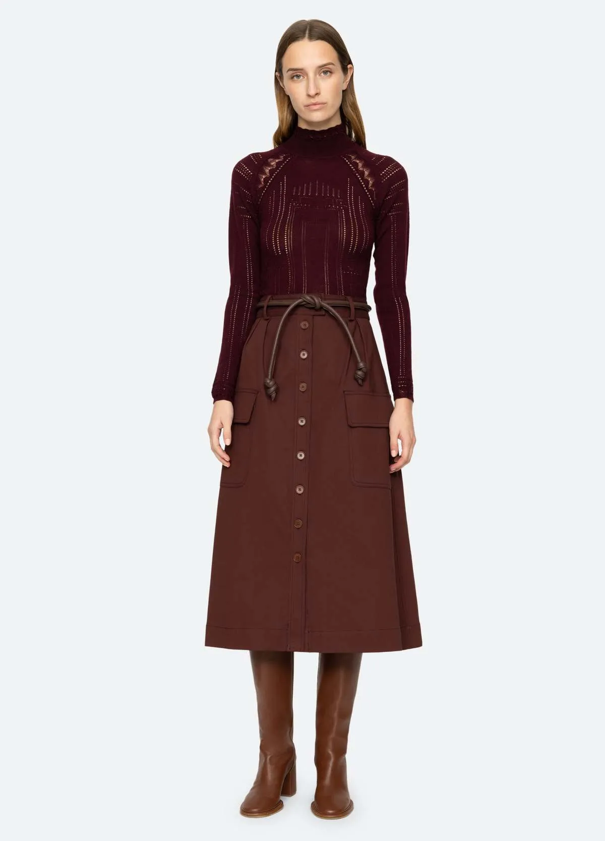 Kerith Skirt - Burgundy