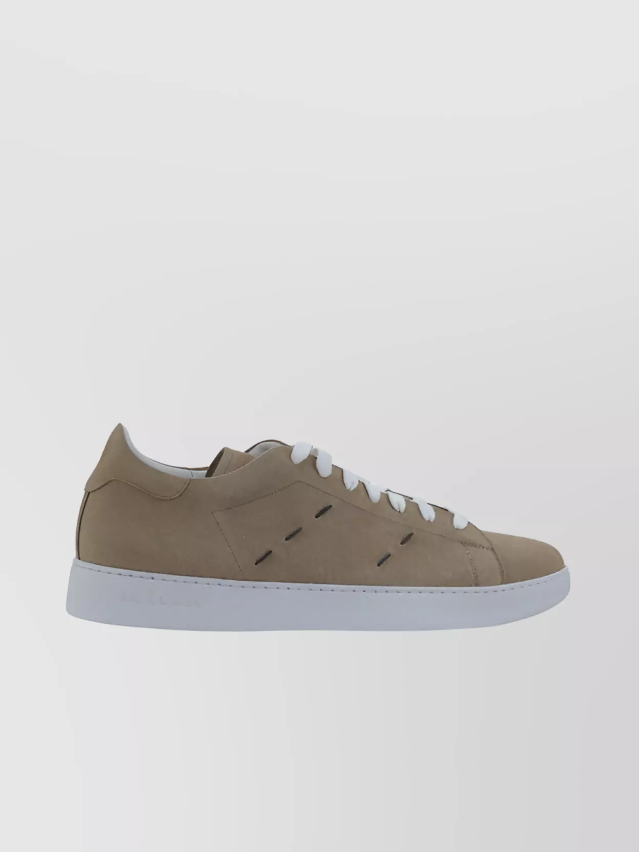 Kiton   Perforated flat sole round toe sneakers