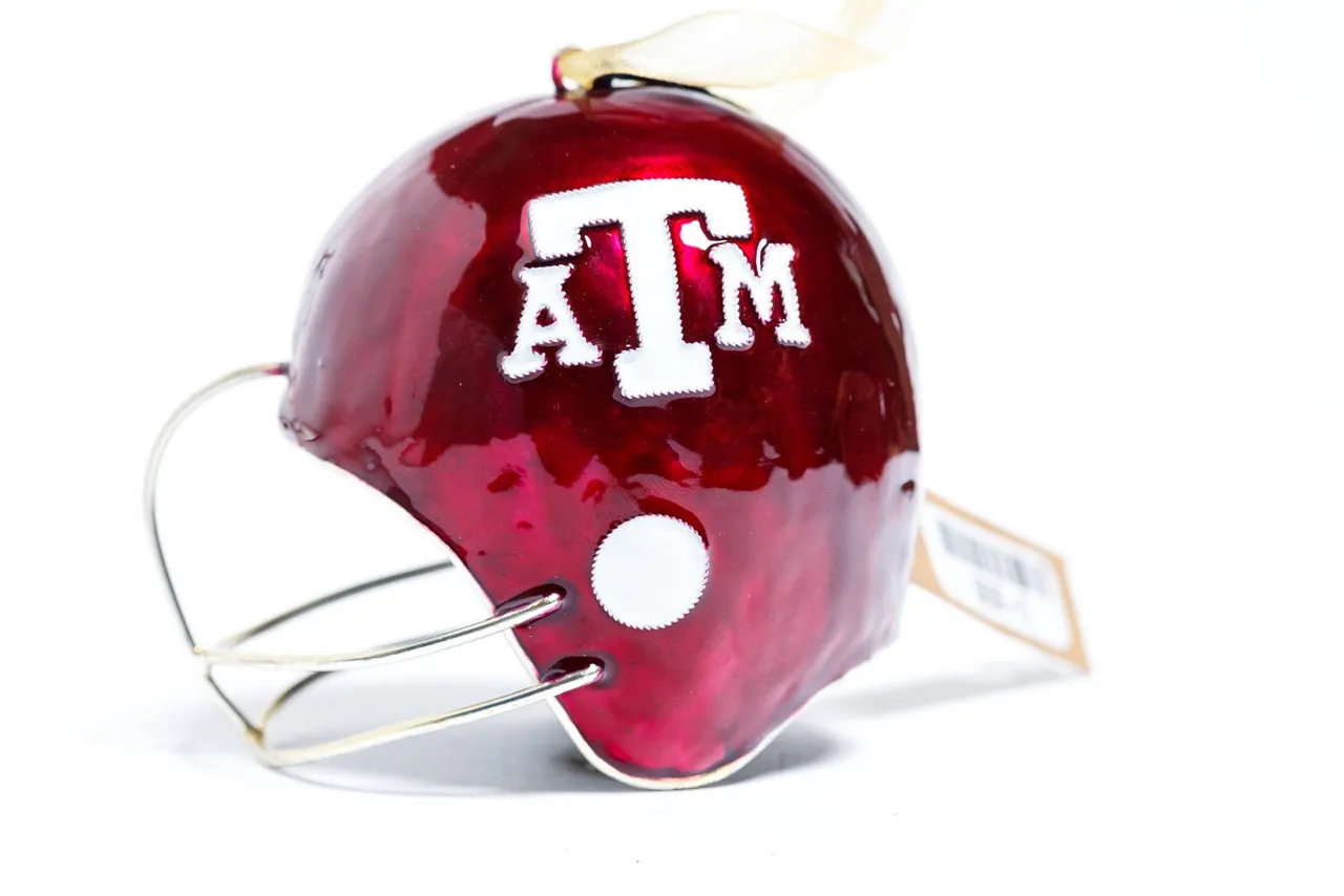 Kitty Keller Football Helmet Christmas Ornament